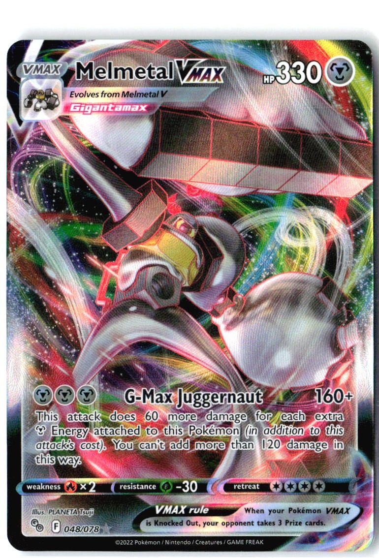 Melmetal VMAX 048/078 Holo VMAX Rare Pokemon GO Pokemon Near Mint