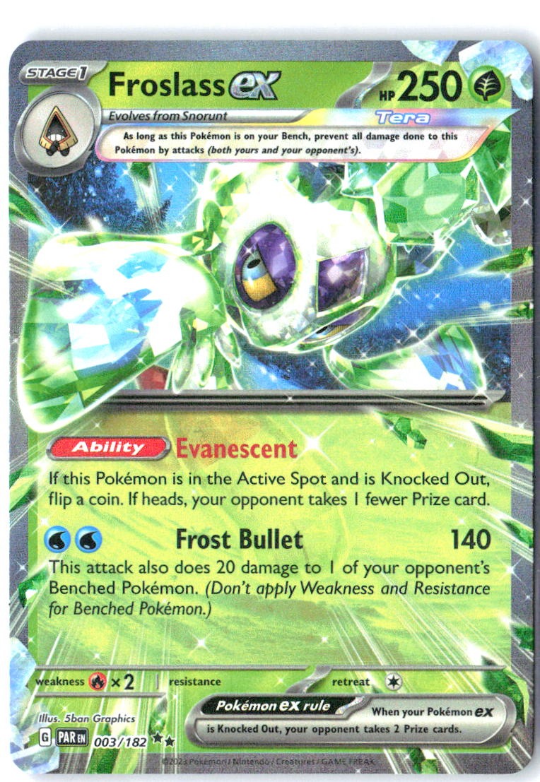 Froslass ex 003/182 Double Rare Paradox Rift Pokemon Holo Near Mint