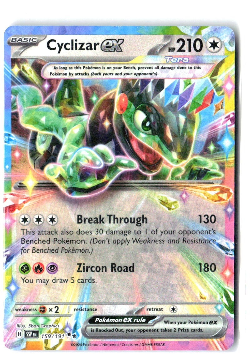 Cyclizar ex 159/191 Double Rare Surging Sparks Pokemon Holo Near Mint