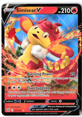Simisear V 027/172 Holo V Rare Brilliant Stars Pokemon Near Mint