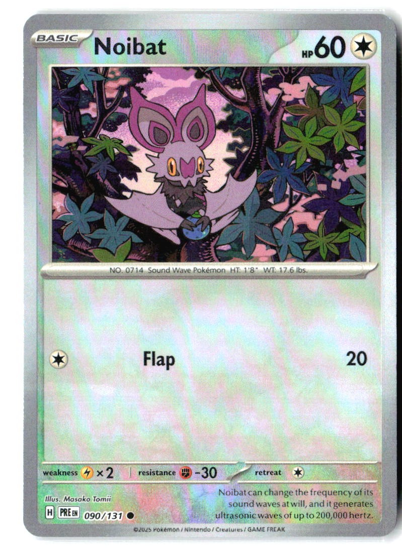 Noibat (Poke Ball Pattern) 090/131 Holo Common Prismatic Evolutions Pokemon NM