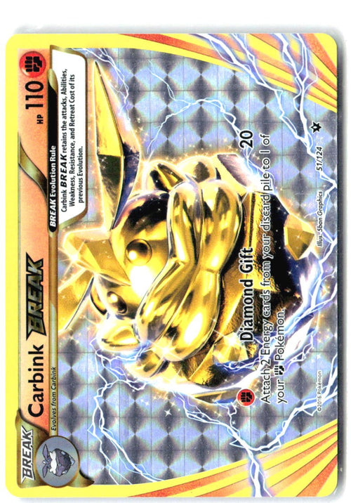 Carbink BREAK 51/124 BREAK Rare Fates Collide Pokemon Holo Near Mint