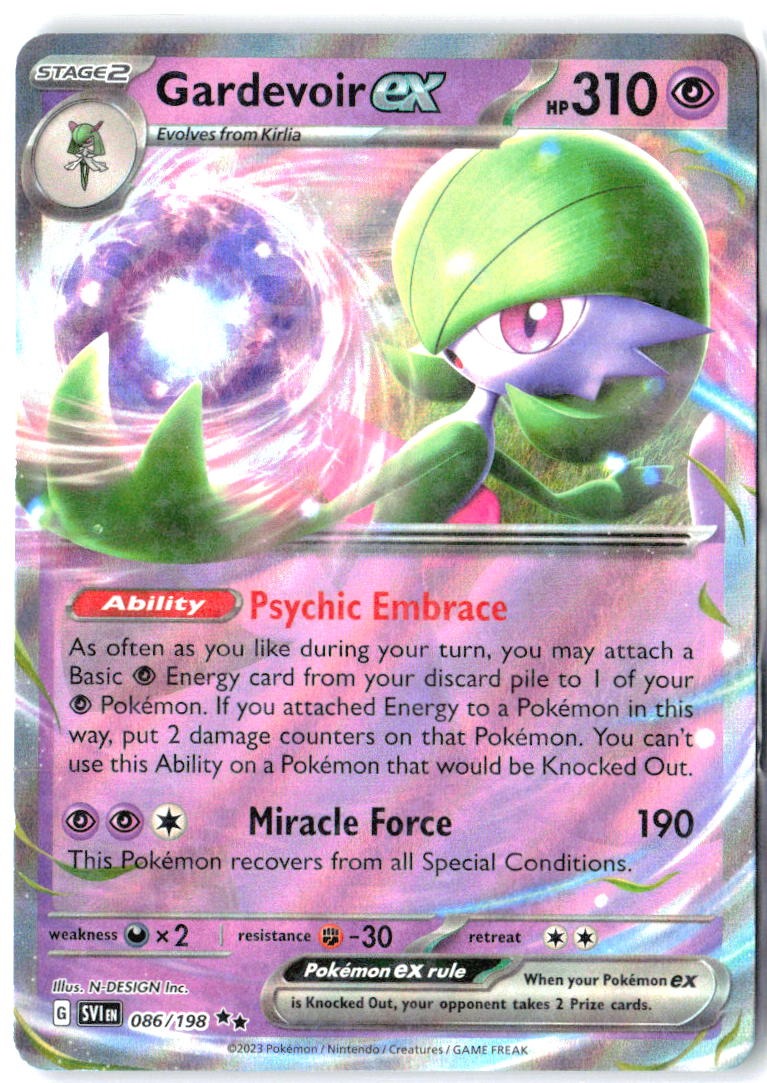 Gardevoir ex 086/198 Double Rare Scarlet & Violet Pokemon Holo Near Mint