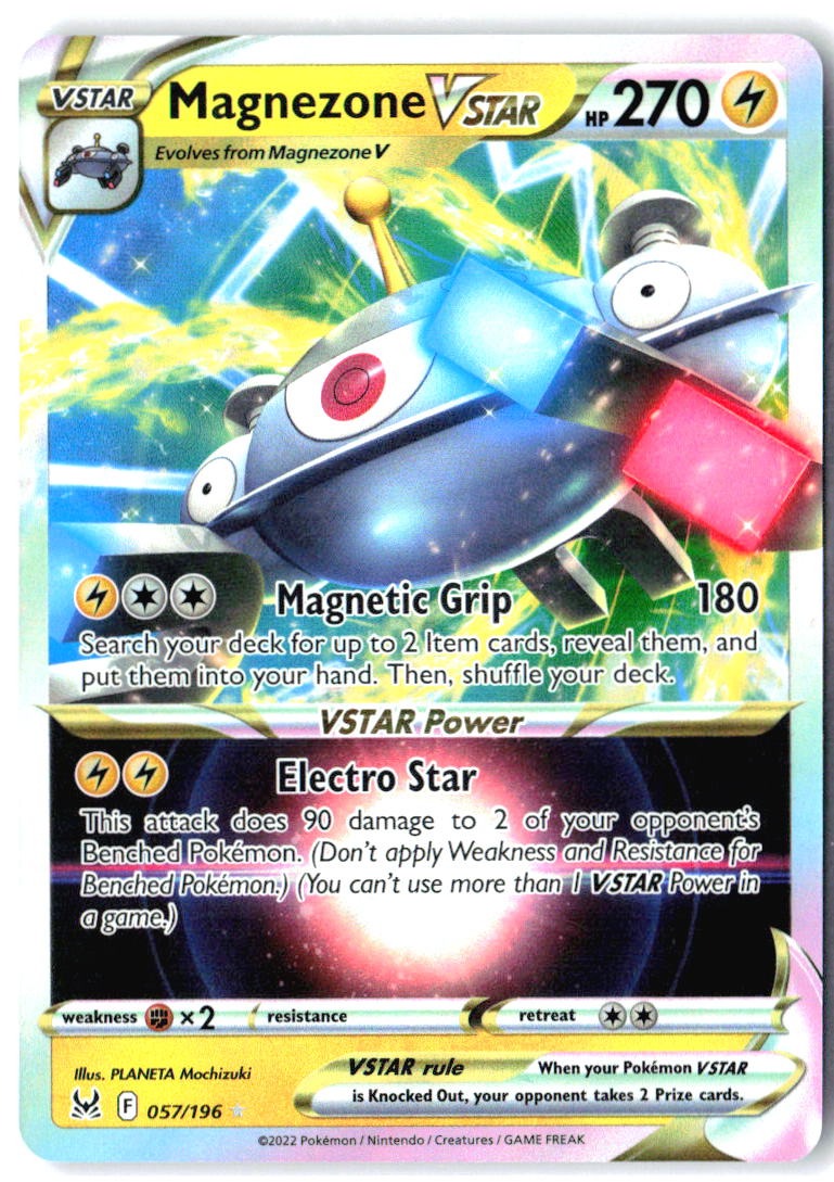 Magnezone VSTAR 057/196 Holo VSTAR Rare Lost Origin Pokemon Near Mint