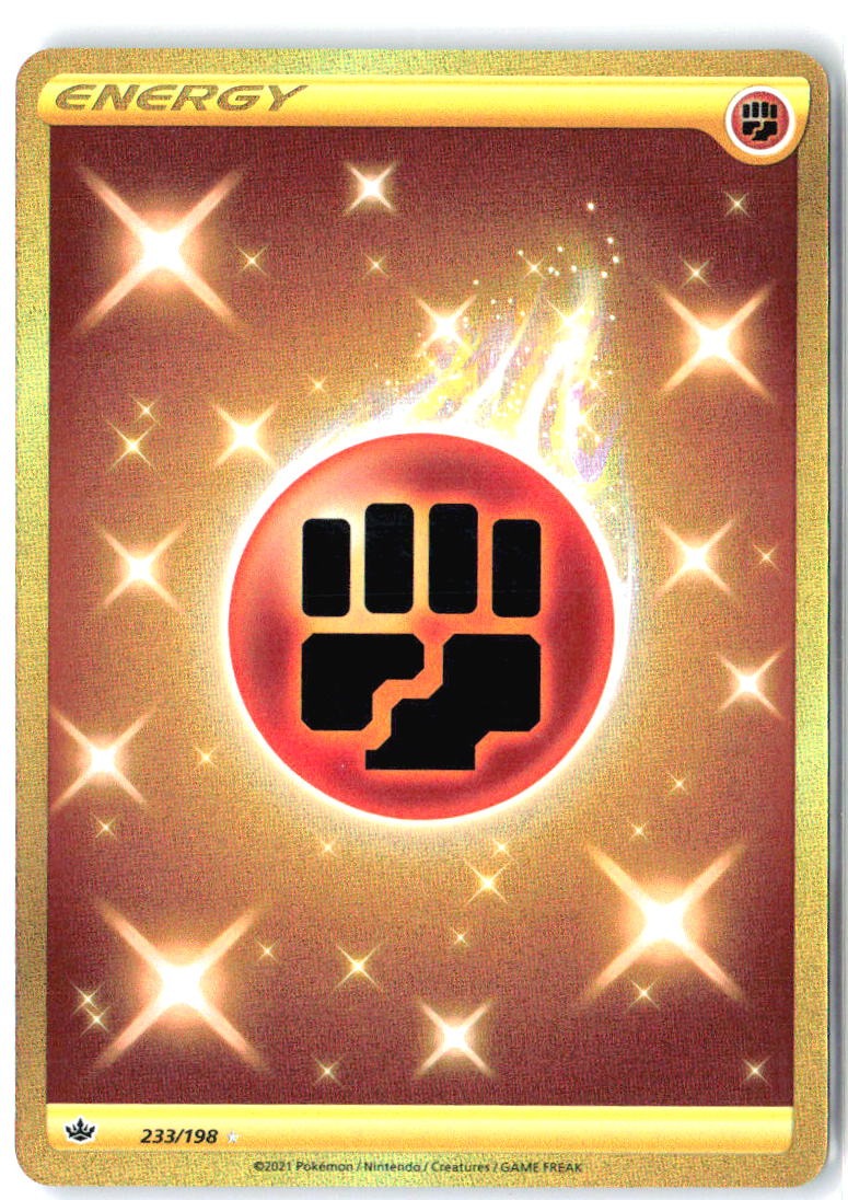 Fighting Energy 233/198 Secret Rare Chilling Reign Pokemon Holo Near Mint