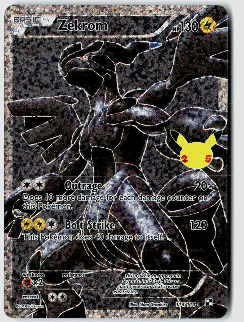 Zekrom 114/114 Celebrations: Classic Collection Pokemon Holo NM