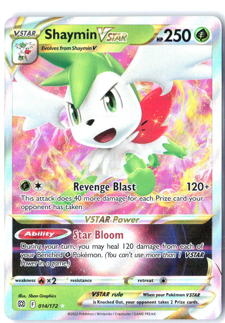 Shaymin VSTAR 014/172 Holo VSTAR Rare Brilliant Stars Pokemon Near Mint