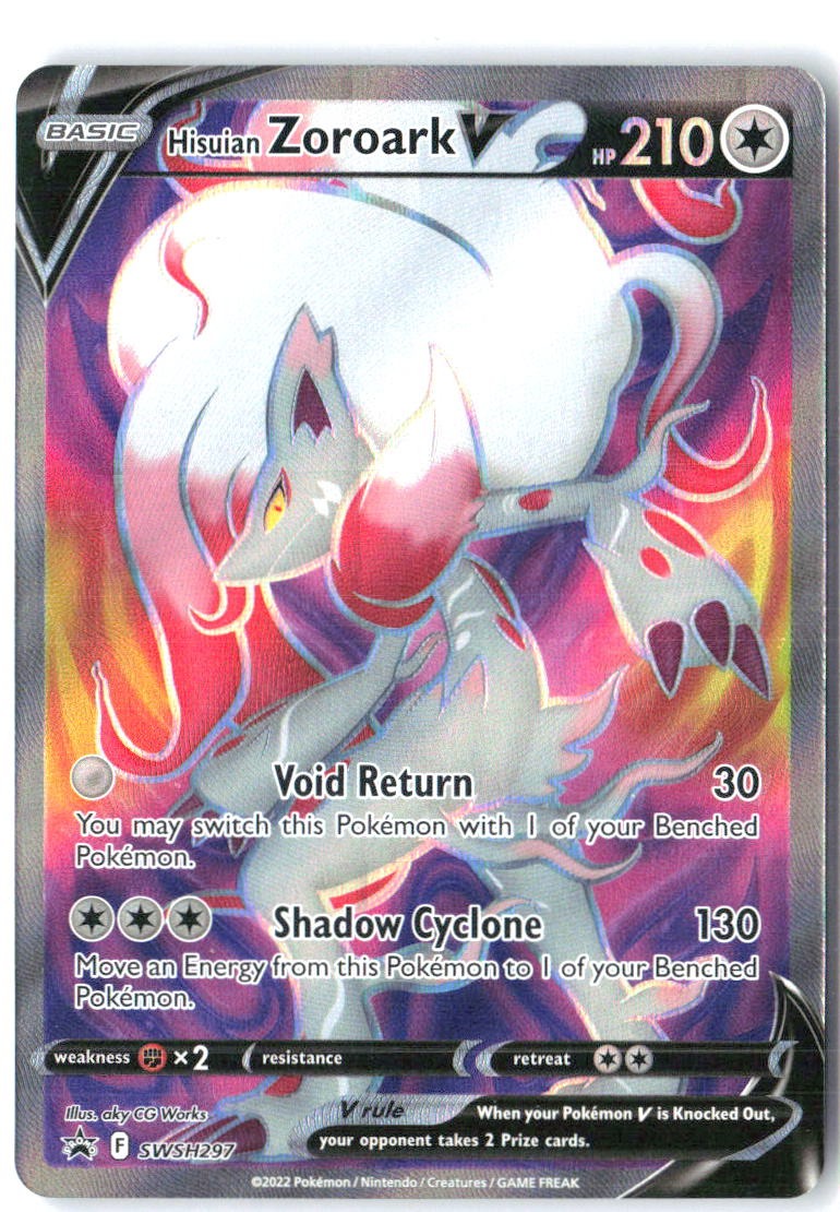 Hisuian Zoroark V SWSH297 Holo Promo Sword & Shield Promo Pokemon Near Mint