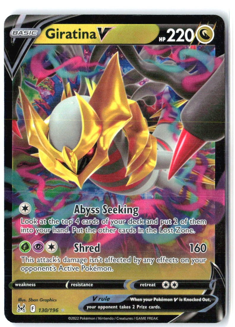 Giratina V 130/196 Holo V Rare Lost Origin Pokemon Near Mint