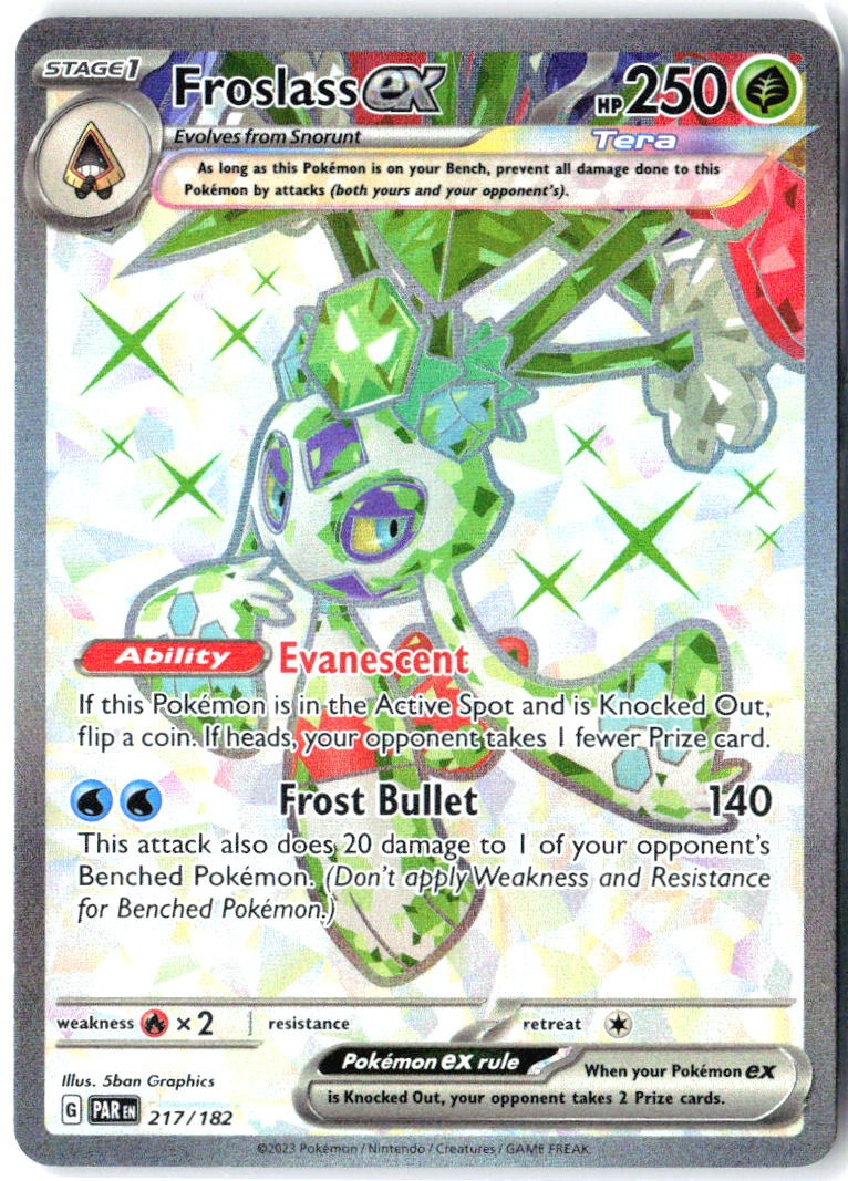 Froslass ex 217/182 Ultra Rare Paradox Rift Pokemon Holo Near Mint