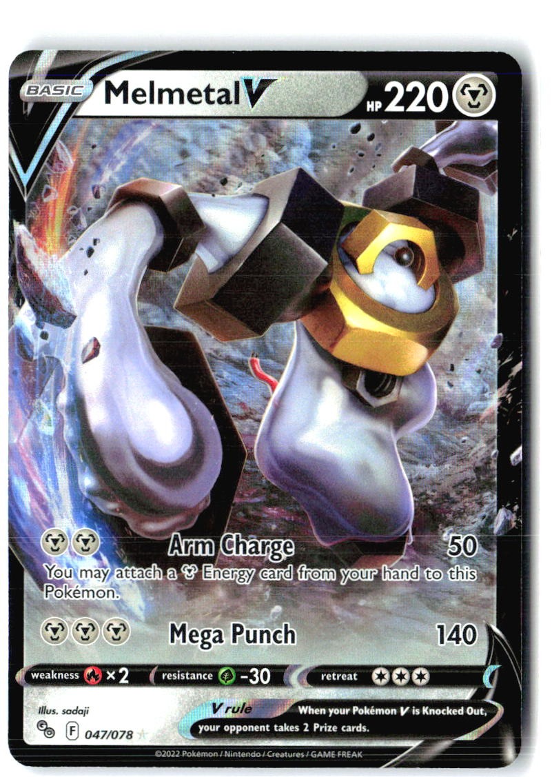 Melmetal V 047/078 Holo V Rare Pokemon GO Pokemon Near Mint