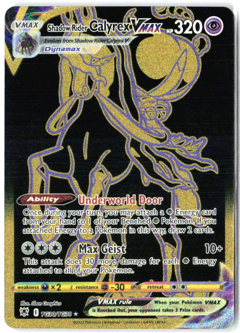 Shadow Rider Calyrex VMAX TG30/TG30 Astral Radiance Trainer Pokemon Holo NM