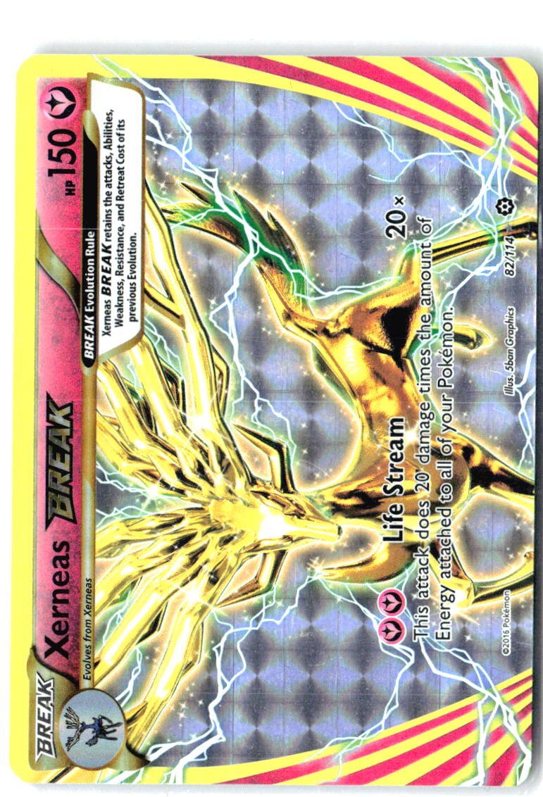 Xerneas BREAK 82/114 BREAK Rare Steam Siege Pokemon Holo Near Mint