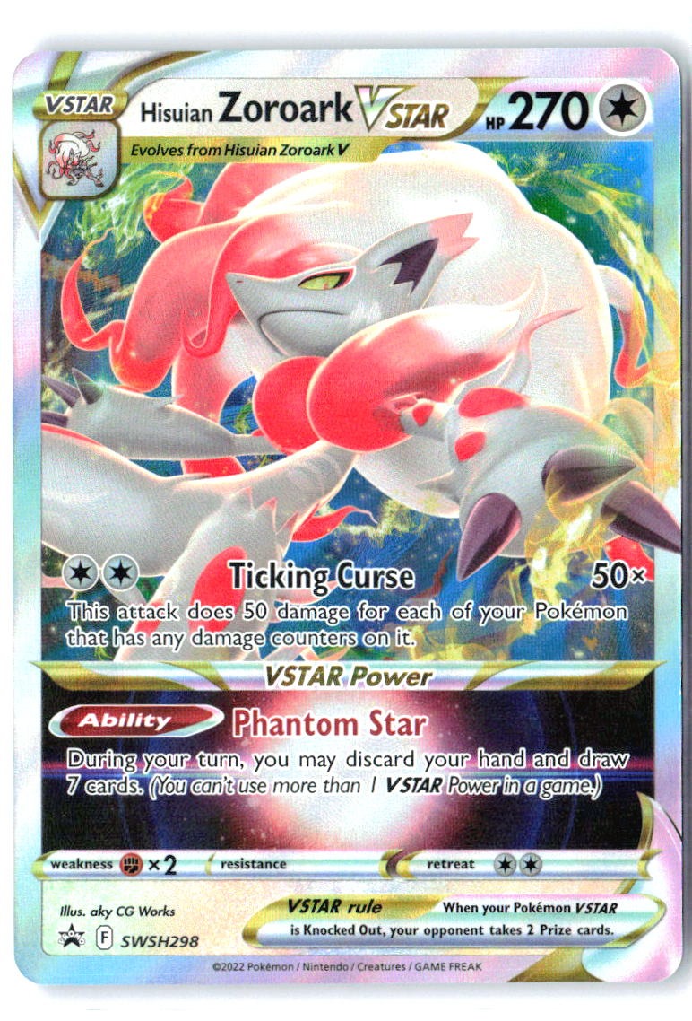 Hisuian Zoroark VSTAR SWSH298 Holo Promo Sword & Shield Promo Pokemon Near Mint