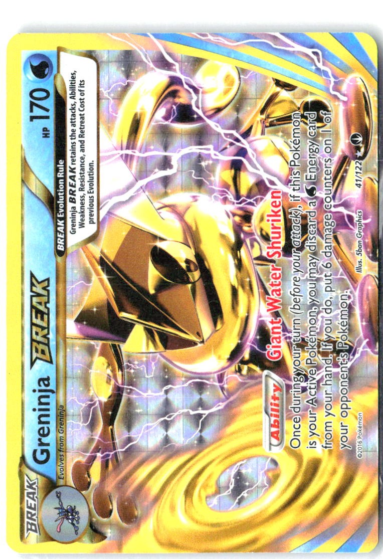 Greninja BREAK 41/122 BREAK Rare BREAKpoint Pokemon Holo Near Mint