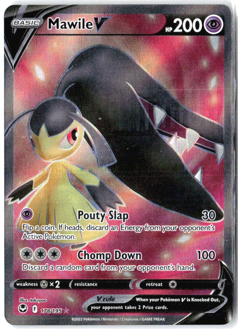 Mawile V 178/195 Ultra Rare Silver Tempest Pokemon Holo Near Mint