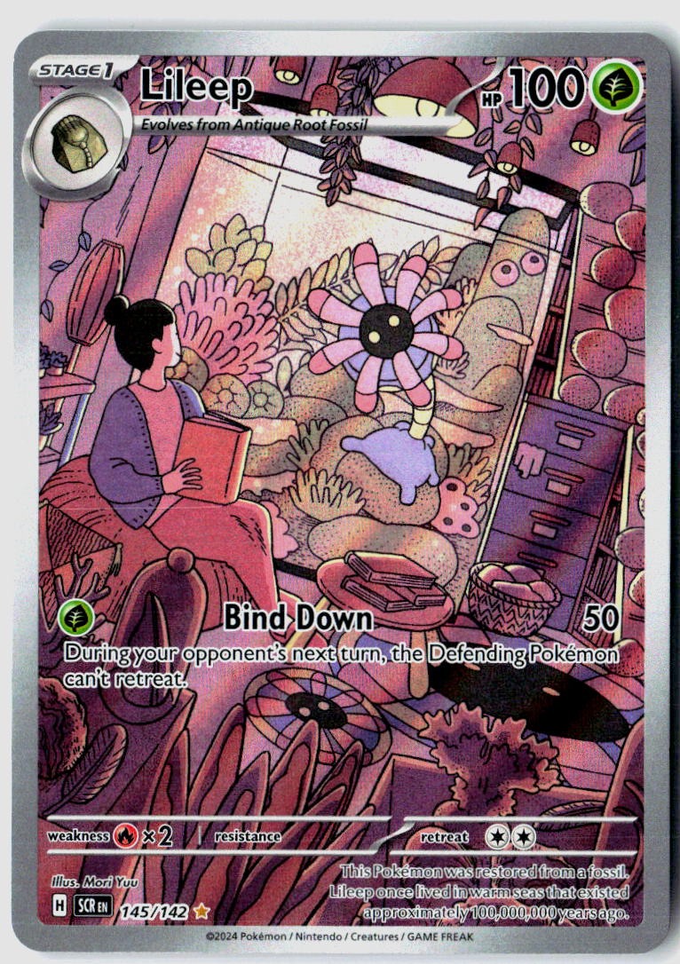Lileep 145/142 Illustration Rare Stellar Crown Pokemon Holo Near Mint