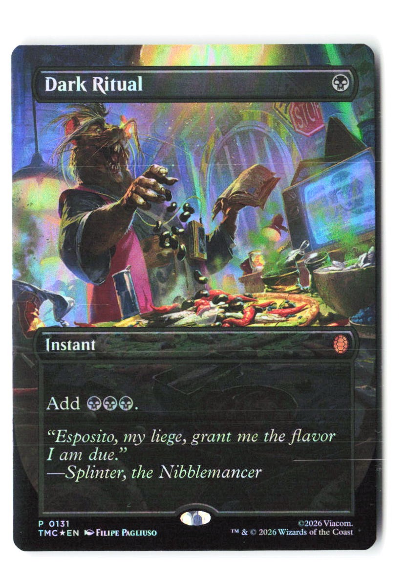 Dark Ritual (Borderless) 131 : Teenage Ninja Turtles Magic: The Gathering Foil 