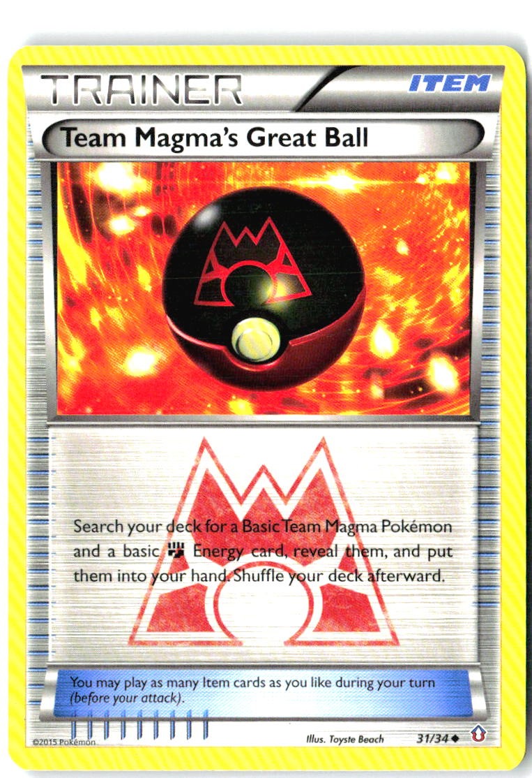 Team Magma's Great Ball 31/34 Uncommon Double Crisis Pokemon Near Mint