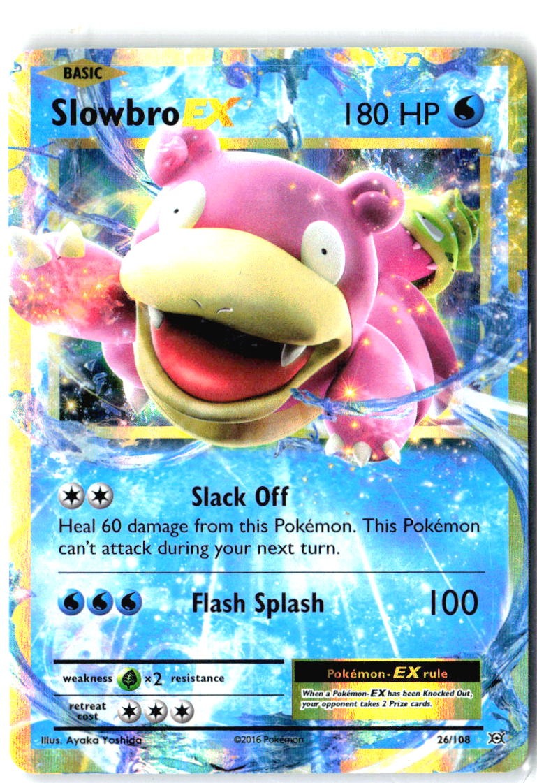 Slowbro EX 26/108 Holo EX Rare Evolutions Pokemon Near Mint