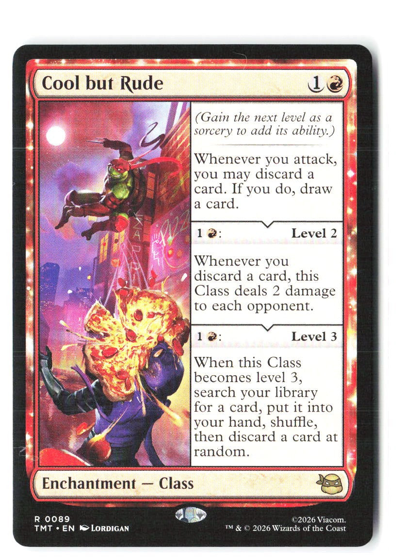Cool but Rude 0089 Rare Teenage Mutant Ninja Turtles Magic: The Gathering NM