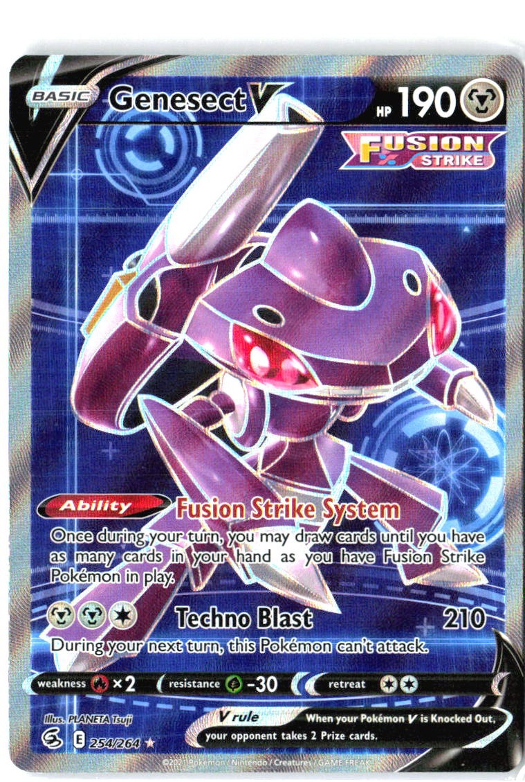 Genesect V 254/264 Ultra Rare Fusion Strike Pokemon Holo Near Mint