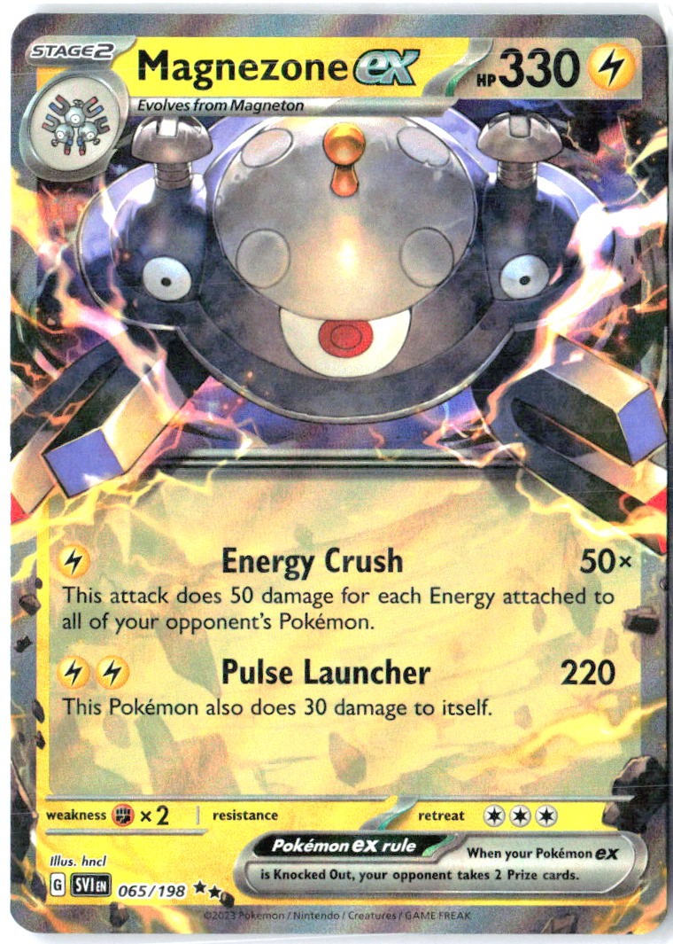 Magnezone ex 065/198 Double Rare Scarlet & Violet Pokemon Holo Near Mint