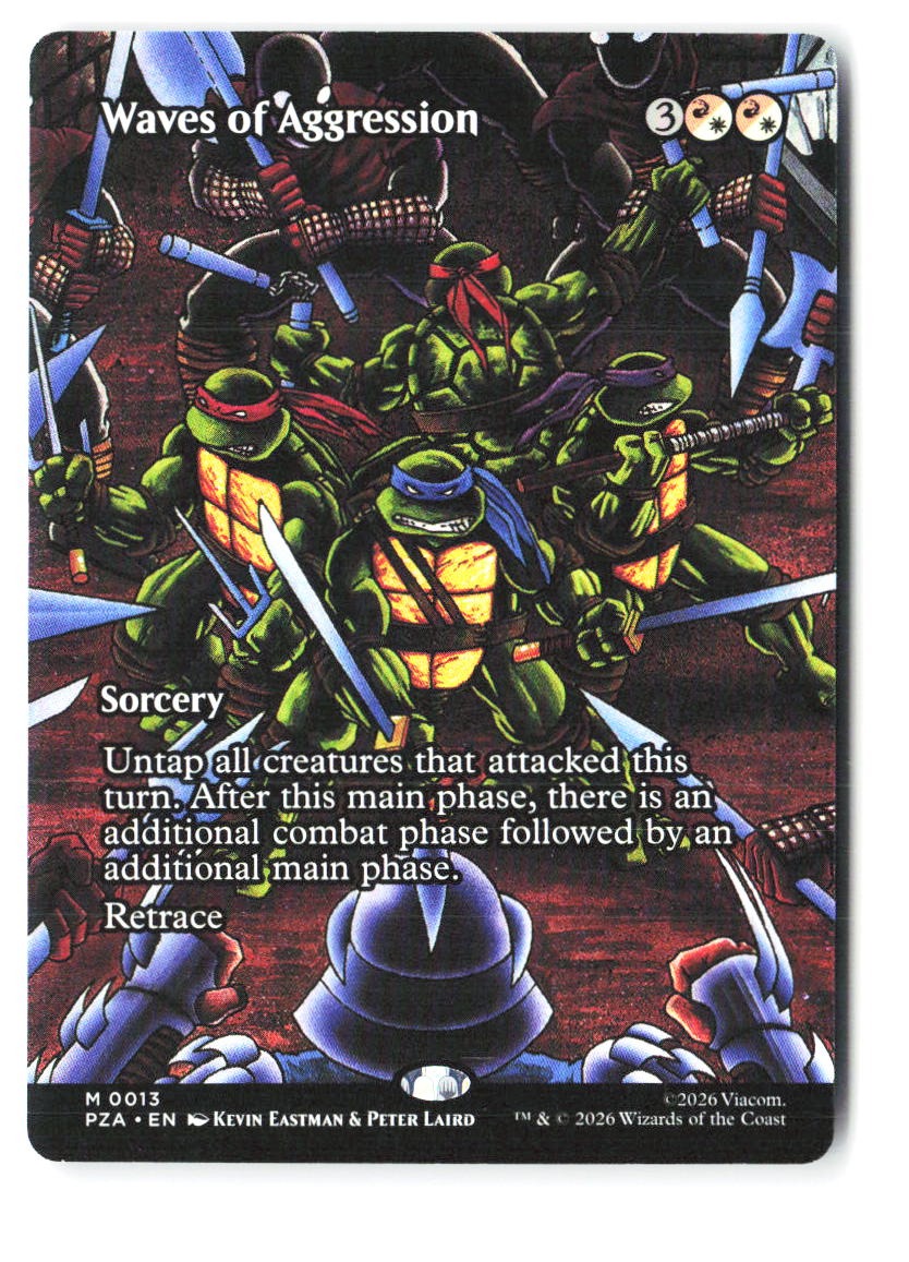 Waves of Aggression (Borderless) 13 TeenageNinja Turtles Magic: The Gathering