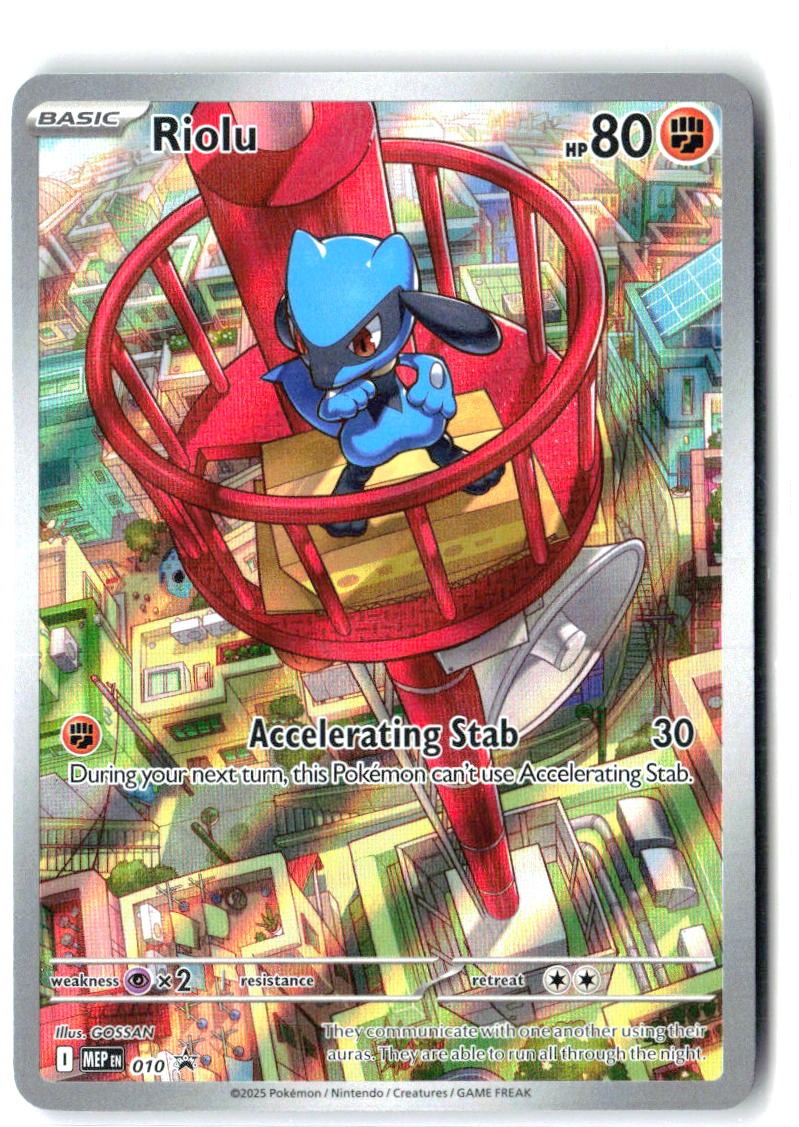 Riolu 010 Holo Promo ME: Mega Evolution Promo Pokemon Near Mint