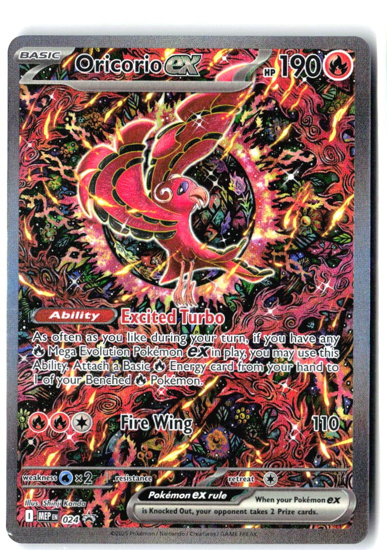 Oricorio ex 024 Holo Promo ME: Mega Evolution Promo Pokemon Near Mint