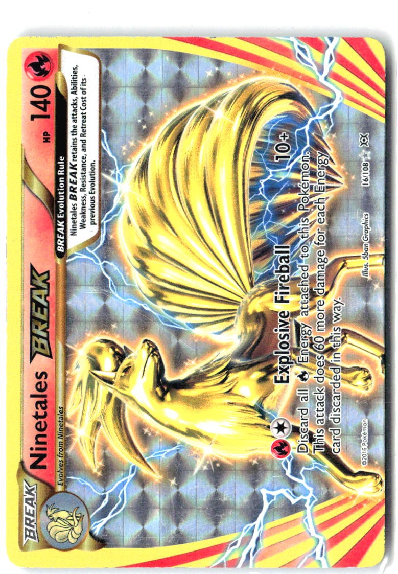 Ninetales BREAK 16/108 BREAK Rare Evolutions Pokemon Holo Near Mint
