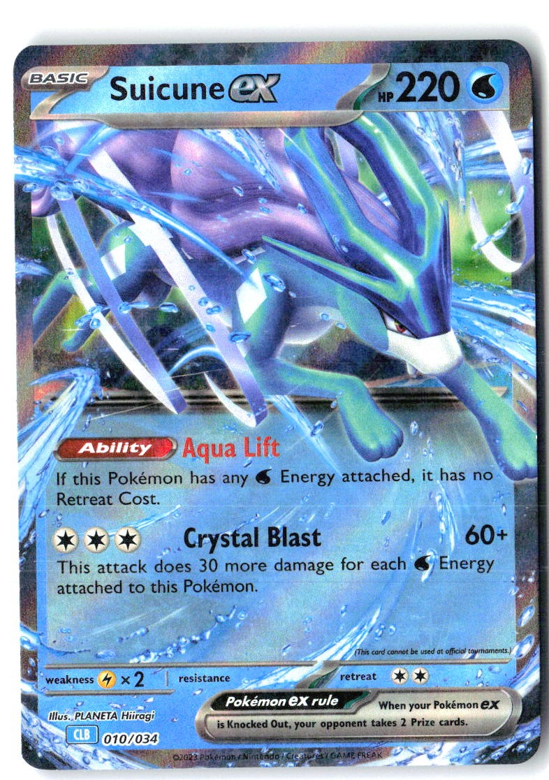Suicune ex 010/034 Holo Classic Collection Trading Card Game Classic Pokemon NM