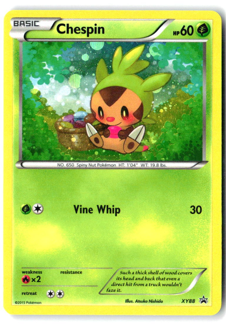 Chespin (Collector Chest) XY88 Holo Promo XY Promo Pokemon Near Mint
