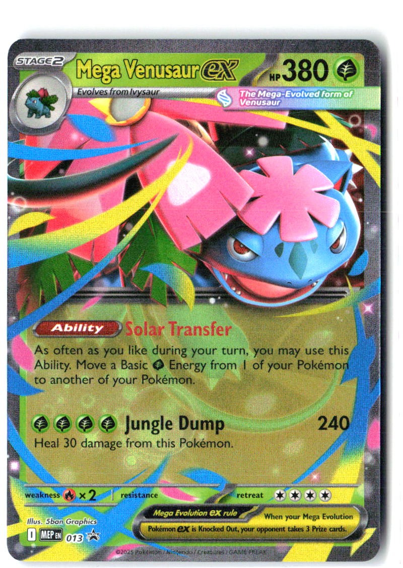 Mega Venusaur ex 013 Holo Promo ME: Mega Evolution Promo Pokemon Near Mint