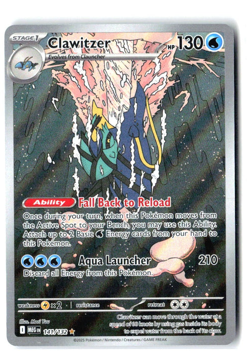 Clawitzer 141/132 Illustration Rare Mega Evolution Pokemon Holo Near Mint