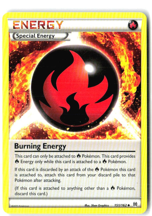 Burning Energy 151/162 Uncommon BREAKthrough Pokemon Near Mint