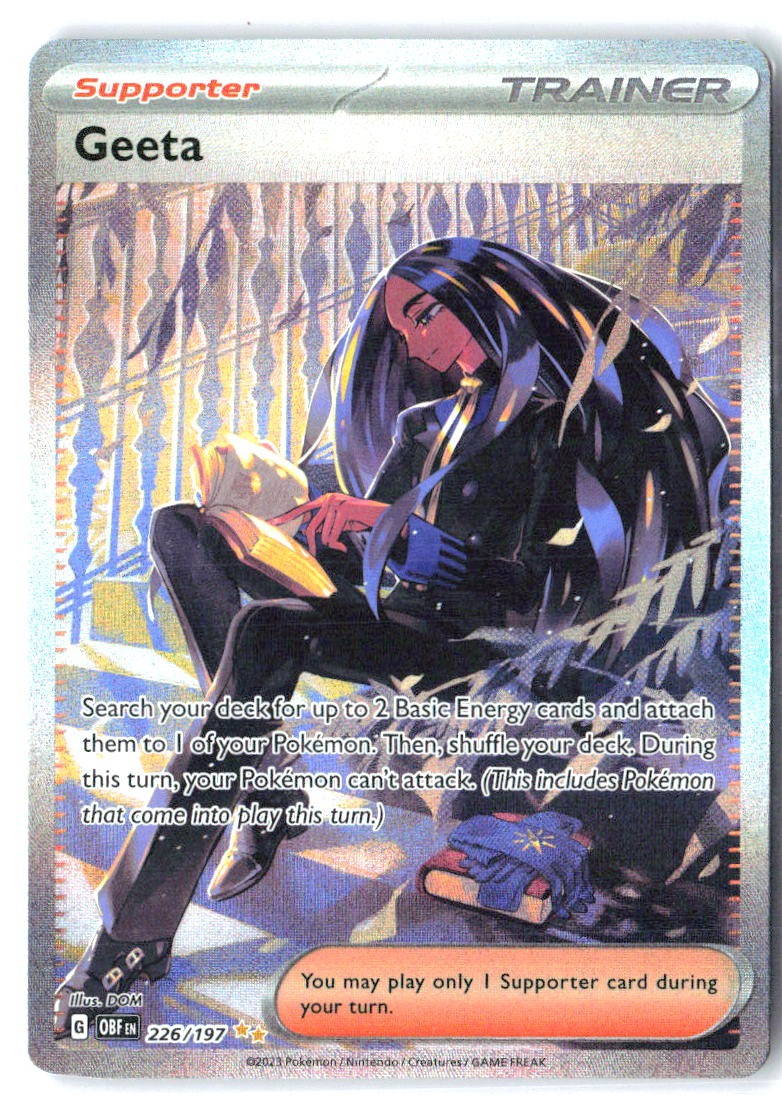 Geeta 226/197 Special Illustration Rare Obsidian Flames Pokemon Holo Near Mint