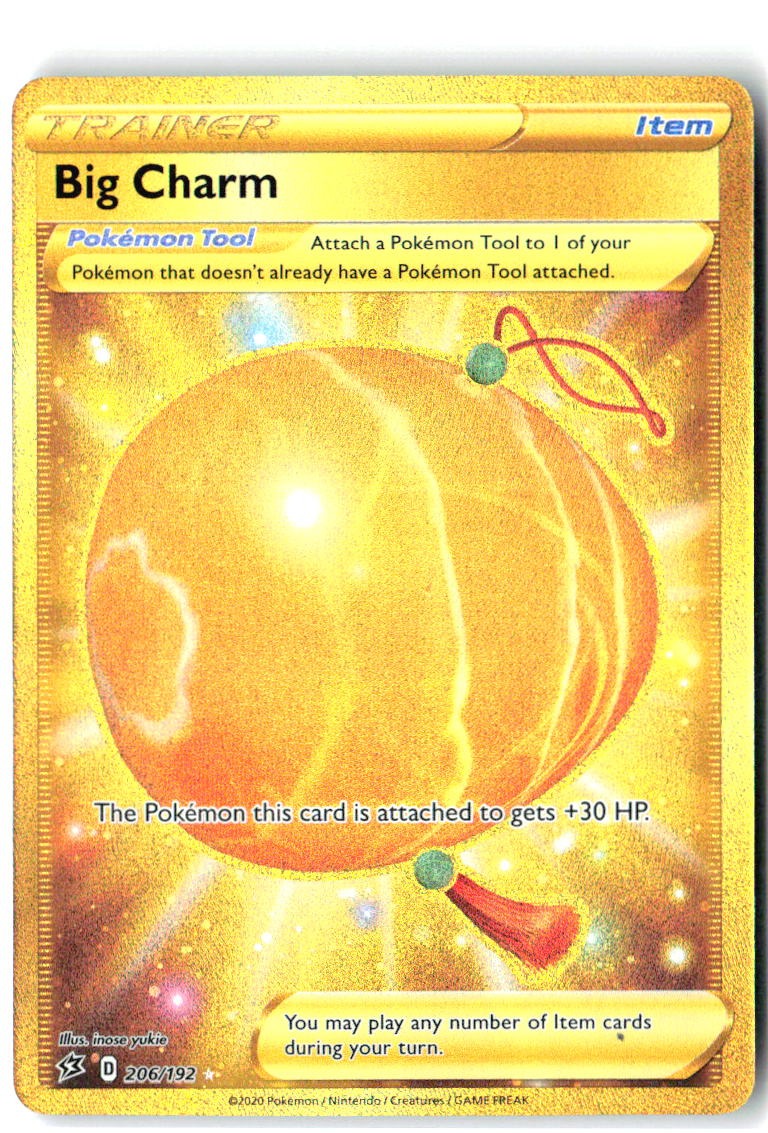 Big Charm 206/192 Secret Rare Rebel Clash Pokemon Holo Near Mint