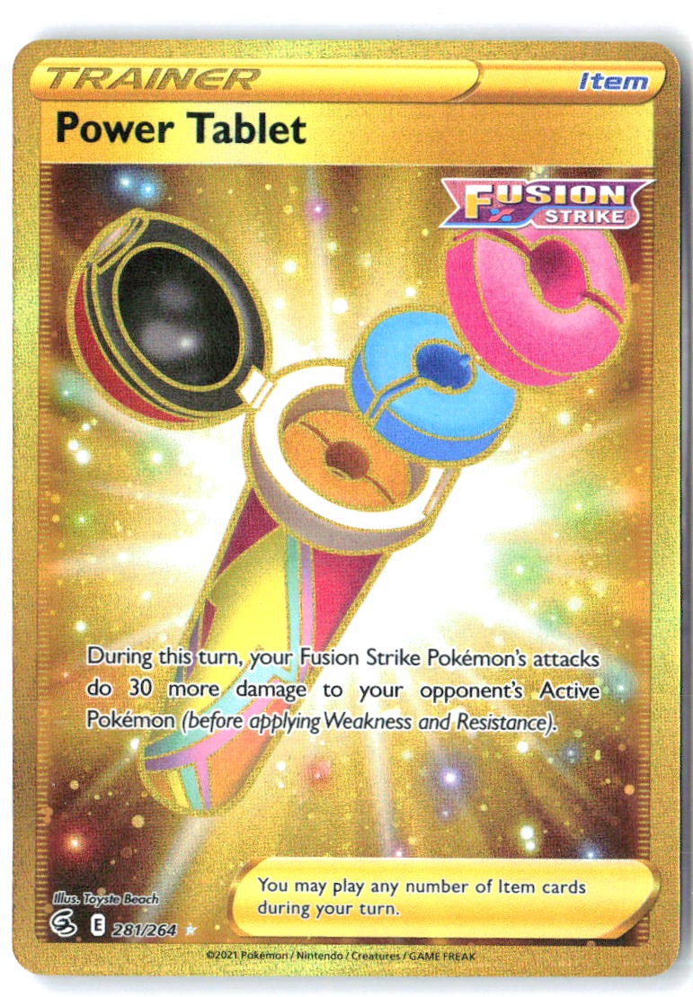 Power Tablet 281/264 Secret Rare Fusion Strike Pokemon Holo Near Mint