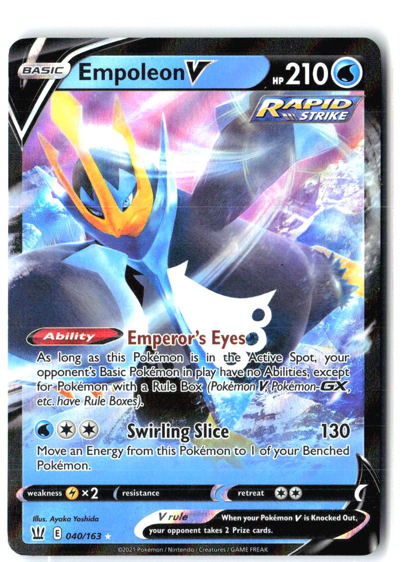 Empoleon V 040/163 Holo V Rare Battle Styles Pokemon Near Mint