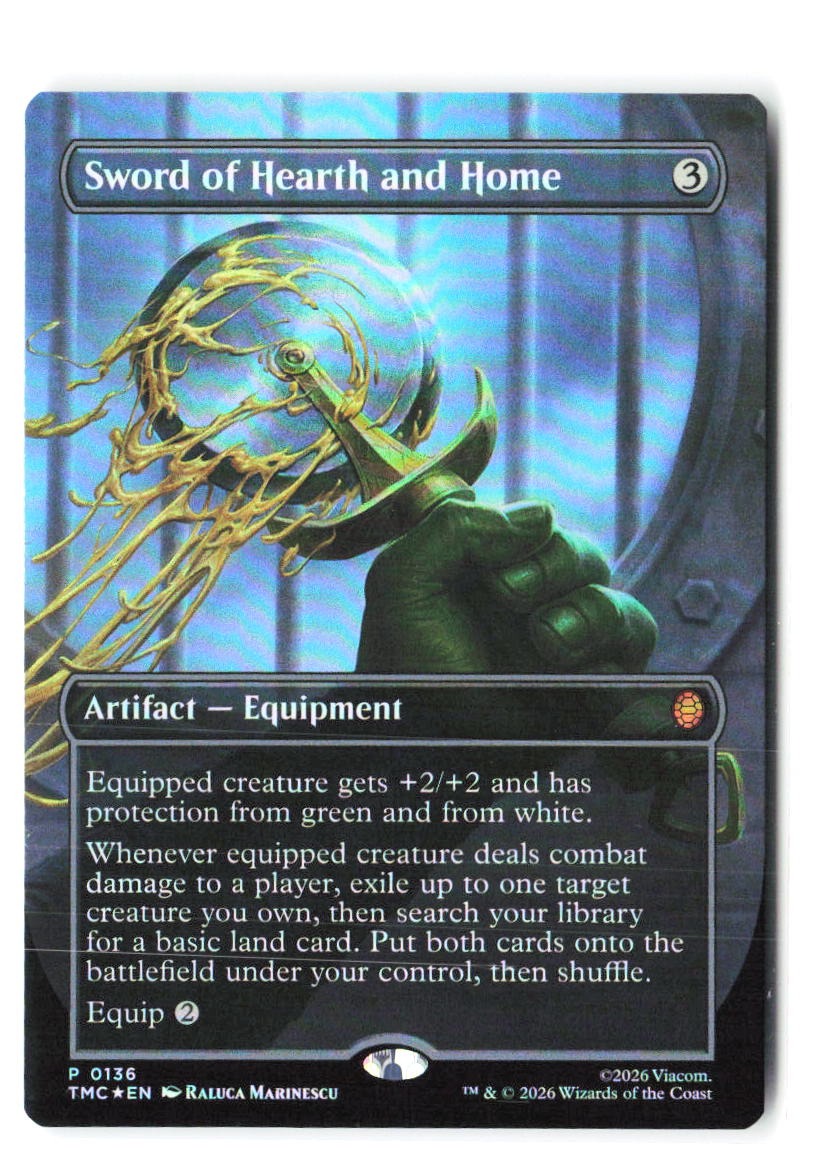 Sword of Hearth and Home (Borderless) 136 Holo:Ninja Turtles Magic:The Gathering