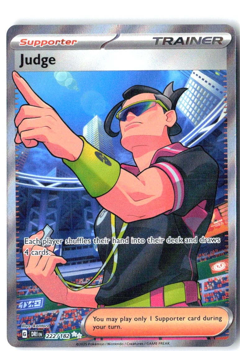 Judge 222/182 Ultra Rare Destined Rivals Pokemon Holo Near Mint